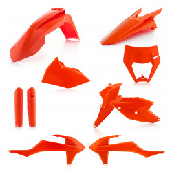 FULL PLASTIC KIT KTM EXC/EXCF 17/19 + HEADLIGHT CAP - ORANGE