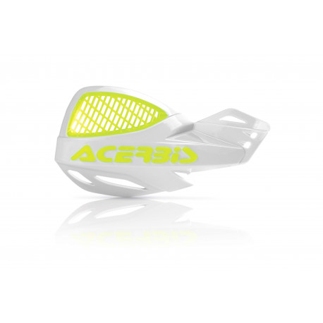 VENTED UNIKO HANDGUARDS - WHITE/FLUO YELLOW