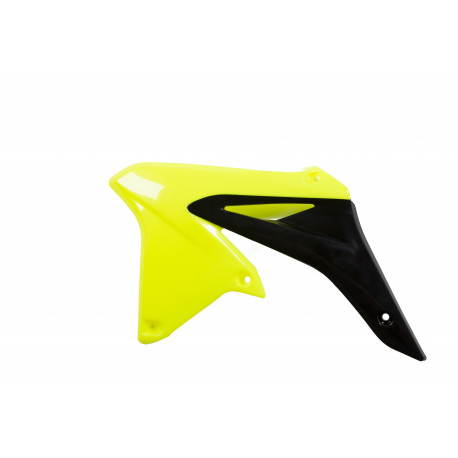 Ouies de radiateurs Suzuki RMZ250 10/18 - Jaune Fluo/Noir