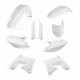 FULL PLASTIC KIT KAWASAKI KXF250 09/12 - WHITE