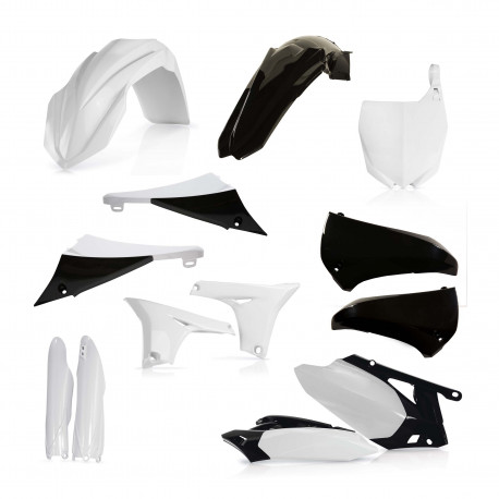 FULL PLASTIC KIT YAMAHA YZF450 10-13 - WHITE/BLACK