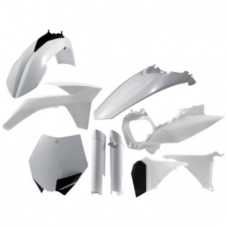 FULL PLASTIC KIT KTM SXF 11/12 + SX 12 - WHITE