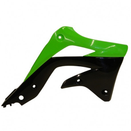 RADIATOR SCOOPS KAWASAKI KXF450 12-15 + 250 13-16 - GREEN/BLACK