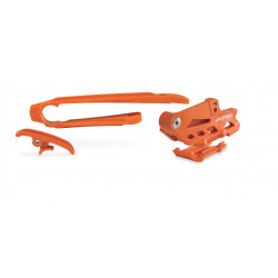 Kit Guide Chaine + Patin de Bras Oscillant KTM EXC 12-16 - Orange