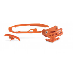 Kit Guide Chaine + Patin de Bras Oscillant KTM SX-SXF 11-15 + HVA TE-TC-FE-FC 14-16 - Orange
