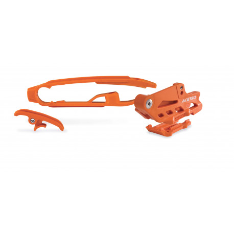 SET CHAIN GUIDE + CHAIN SLIDER KTM SX-SXF 11-15 + HVA TE-TC-FE-FC 14-16 - ORANGE