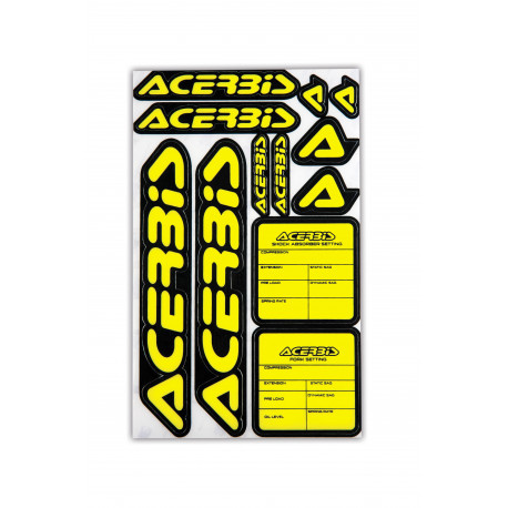 KIT DECAL LOGO ACERBIS -BLACK/YELLOW