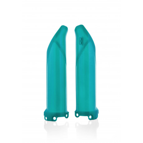 LOWER FORK COVER KAWASAKI KXF250 17-23 + KXF450 16-23 - TEAL GREEN