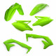 Kit Plastique Kawasaki KXF450 16-18 - Vert