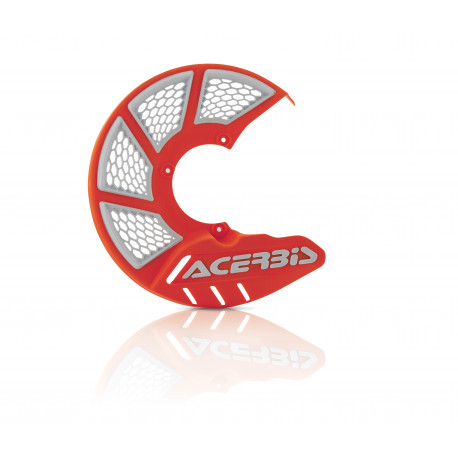 X-BRAKE FRONT DISC COVER VENTED - ORANGE/WHITE