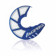 X-BRAKE FRONT DISC COVER VENTED - BLUE/WHITE