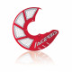 X-BRAKE FRONT DISC COVER VENTED - RED/WHITE