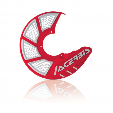 X-BRAKE FRONT DISC COVER VENTED - RED/WHITE