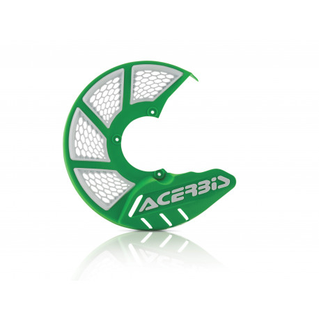 X-BRAKE FRONT DISC COVER VENTED - GREEN/WHITE