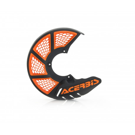 X-BRAKE FRONT DISC COVER VENTED - BLACK/ORANGE