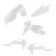 PLASTIC KIT KTM EXC/EXCF 17/19 - WHITE