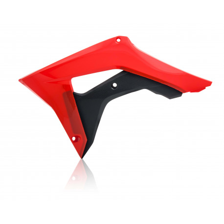 RADIATOR SCOOPS HONDA CRF450 17-20 + CRF250 18-21 - RED/BLACK