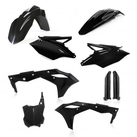 FULL PLASTIC KIT KAWASAKI KXF250 17-20 - BLACK