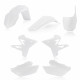 RESTYLE PLASTIC KIT YAMAHA 2 STROKE 02-14 - 5 PIECES - WHITE