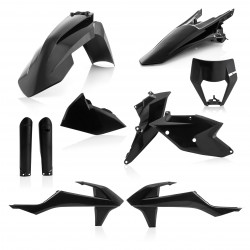 Full Kit Plastique KTM EXC/EXCF 17/19 + Plastique Plaque Phare - Noir