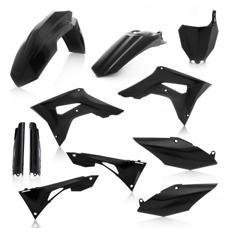 FULL PLASTIC KIT HONDA CRF450 19-20 + CRF250 19-21 / 7 PIECES - BLACK