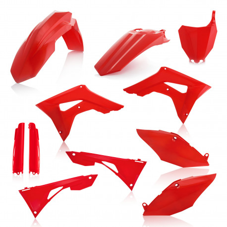 FULL PLASTIC KIT HONDA CRF450 19-20 + CRF250 19-21 / 7 PIECES - RED