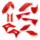 FULL PLASTIC KIT HONDA CRF450 19-20 + CRF250 19-23 / 7 PIECES = 0023615. - RED