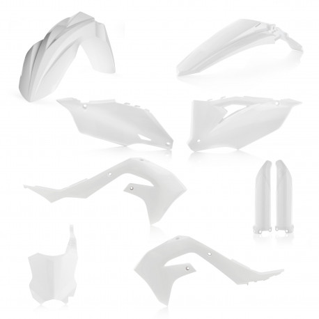 Full Kit Plastique Kawasaki KX 450 19-23 + KX 250 21-23 - Blanc