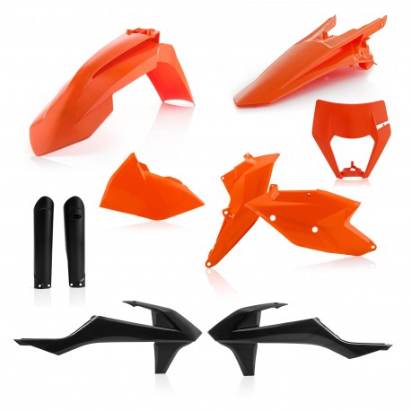 FULL PLASTIC KIT KTM EXC/EXCF 17-19 + HEADLIGHT CAP- STANDARD 19