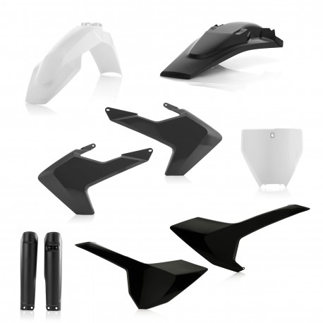 FULL PLASTIC KIT HVA TC/FC 16-18 (NO TC 250 16) - BLACK/ WHITE