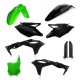 FULL PLASTIC KIT KAWASAKI KXF250 17-20 - BLACK/GREEN