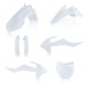FULL PLASTIC KIT KTM 65 16-23 + GASGAS MC 65 21-23 - PURE WHITE