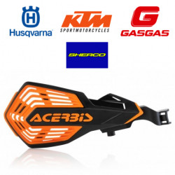 Protèges mains K-FUTURE HVA + KTM + GasGas + Sherco - Blanc/Bleu - Noir/Orange