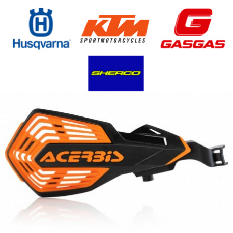 K-FUTURE HANDGUARDS HVA + KTM + GASGAS + SHERCO - BLACK/ORANGE