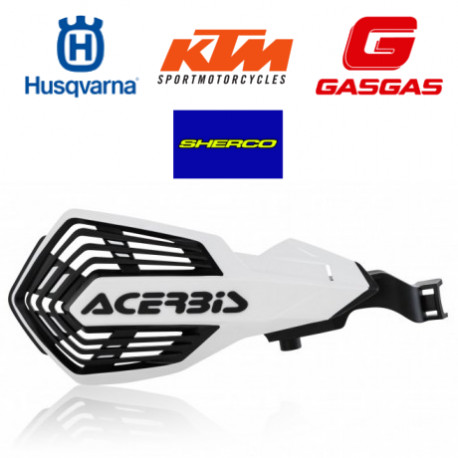 K-FUTURE HANDGUARDS HVA + KTM + GASGAS + SHERCO - WHITE/BLACK