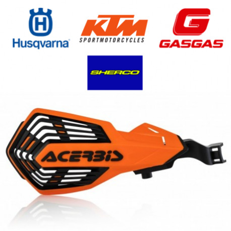 K-FUTURE HANDGUARDS HVA + KTM + GASGAS + SHERCO - ORANGE/BLACK