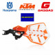 Protèges mains K-FUTURE HVA + KTM + GasGas + Sherco - Blanc/Bleu - Orange/Blanc
