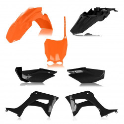 FULL PLASTIC KIT HONDA CRF110 19-23 - ORANGE/BLACK