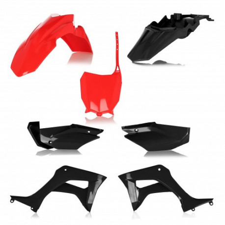 FULL PLASTIC KIT HONDA CRF110 19-23 - RED/BLACK