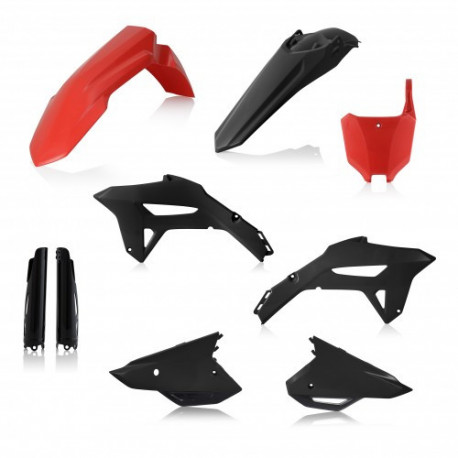FULL PLASTIC KIT HONDA CRF450 21-23 + CRF250 22-23 - RED/BLACK