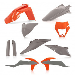 FULL PLASTIC KIT KTM EXC + EXCF + XC-W + XCF-W 20-23 - GREY/ORANGE