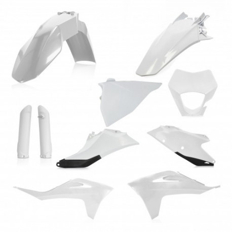Full Kit Plastique GasGas EC250/300 21-23 + ECF250/350 21-23 - Blanc/Noir