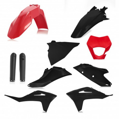 Full Kit Plastique GasGas EC250/300 21-23 + ECF250/350 21-23 - Rouge/Noir