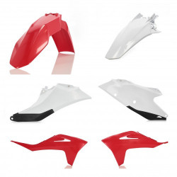 PLASTIC KIT GASGAS EX300 21-23 + EXF250/350/450 + MC125 + MCF250/450 21-23 - RED/WHITE