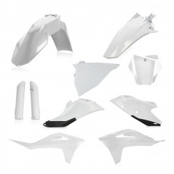 Full Kit Plastique GasGas EX300 21-23 + EXF250/350/450 + MC125 + MCF250/450 21-23 - Blanc/Noir