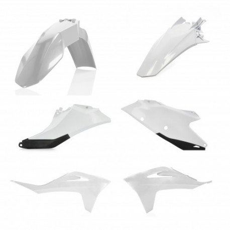 PLASTIC KIT GASGAS EX300 21-23 + EXF250/350/450 + MC125 + MCF250/450 21-23 - WHITE/BLACK