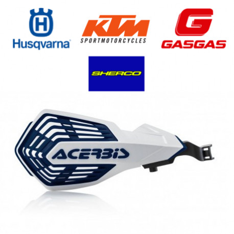 K-FUTURE HANDGUARDS HVA + KTM + GASGAS + SHERCO - WHITE/BLUE