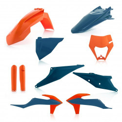 Full kit plastique KTM EXC + EXCF + XC-W + XCF-W 20-23 - Bleu/Orange
