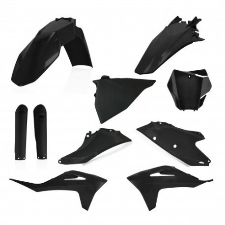 FULL PLASTIC KIT GASGAS EX300 21-23 + EXF250/350/450 + MC125 + MCF250/450 21-23 - METALLIC BLACK