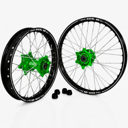 Paire de roues MX FUSION - Excel A60 - Kawasaki 125-250 KX 93-03 + 500 KX 94-04 - Personnalisable
